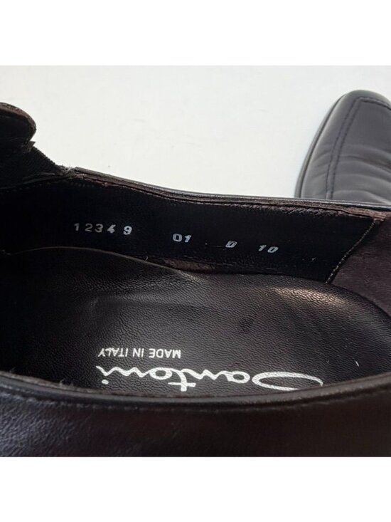 Santoni Leather Slip-On Dress Loafers Men\'s Size 10D Black Made In Italy main image 6